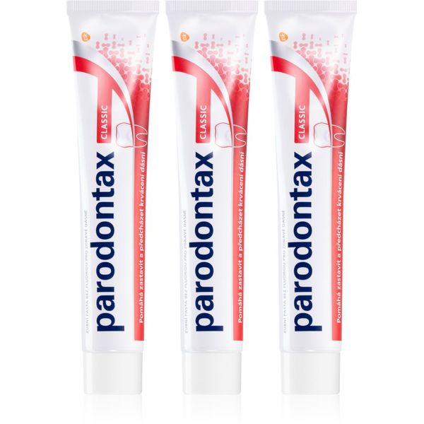 Parodontax Parodontax Classic pasta za zube protiv krvarenja desni i paradentoze bez fluorida 3x75 ml