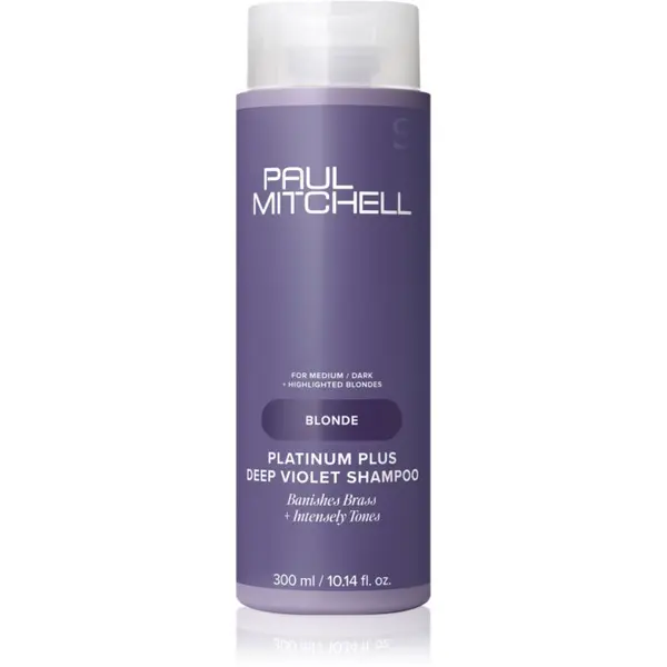Paul Mitchell Paul Mitchell Blonde Platinum Plus Deep Violet Shampoo ljubičasti šampon neutralizirajući žuti tonovi 300 ml