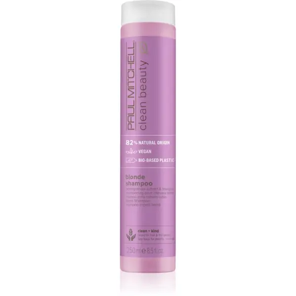 Paul Mitchell Paul Mitchell Clean Beauty Blonde Shampoo ljubičasti šampon za posvijetljenu, hladno plavu kosu s pramenovima 250 ml