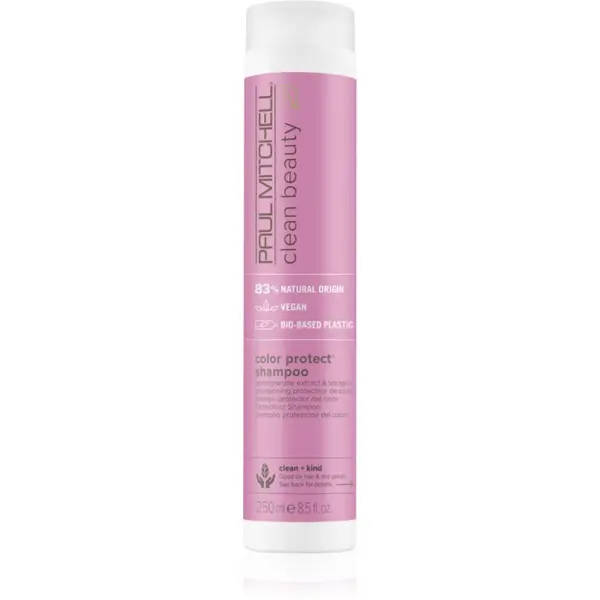 Paul Mitchell Paul Mitchell Clean Beauty Color Protect Shampoo ljubičasti šampon za posvijetljenu, hladno plavu kosu s pramenovima 250 ml