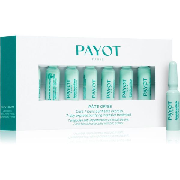 Payot Payot Pâte Grise Cure 7 Jours Purifiante Express 7-dnevna intenzivna njega za smirivanje simptoma akni 7x1,5 ml