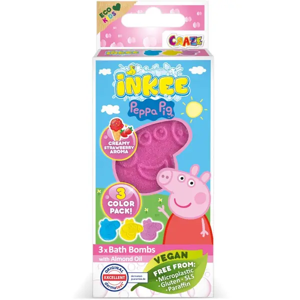 Peppa Pig Peppa Pig Bath Bomb bomba za kupanje za djecu 3x15 g
