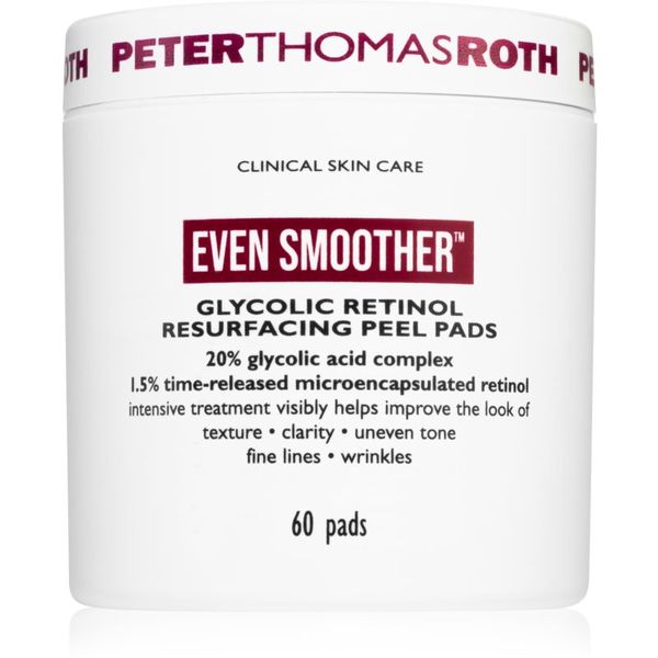 Peter Thomas Roth Peter Thomas Roth Even Smoother Glycolic Retinol Resurfacing Peel Pads blazinice za piling lica za noć 1 cps