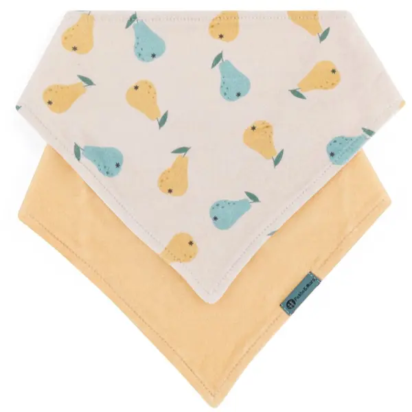 Petite&Mars Petite&Mars Bandana Luke 3m+ podbradnik Beige Pears&Intense Ochre 1 kom