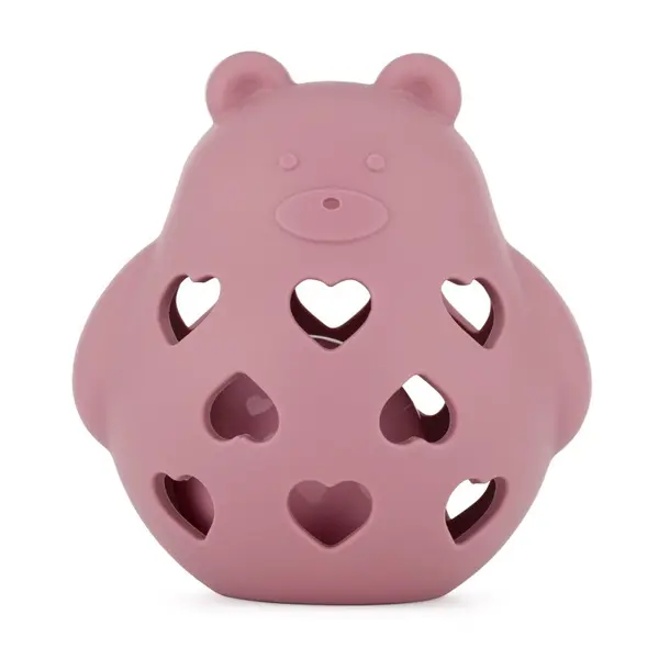 Petite&Mars Petite&Mars Bear Basil 0m+ zvečka Dusty Rose 1 kom
