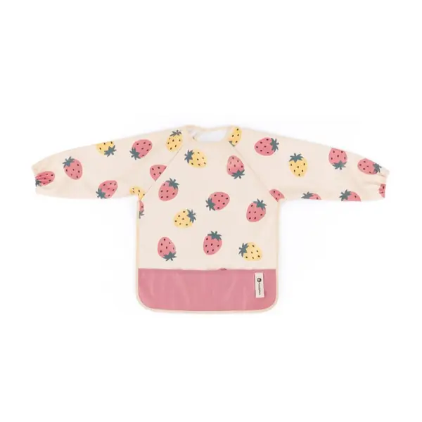 Petite&Mars Petite&Mars Ben podbradnik s dugim rukavima 2 y+ Beige Strawberries 1 kom