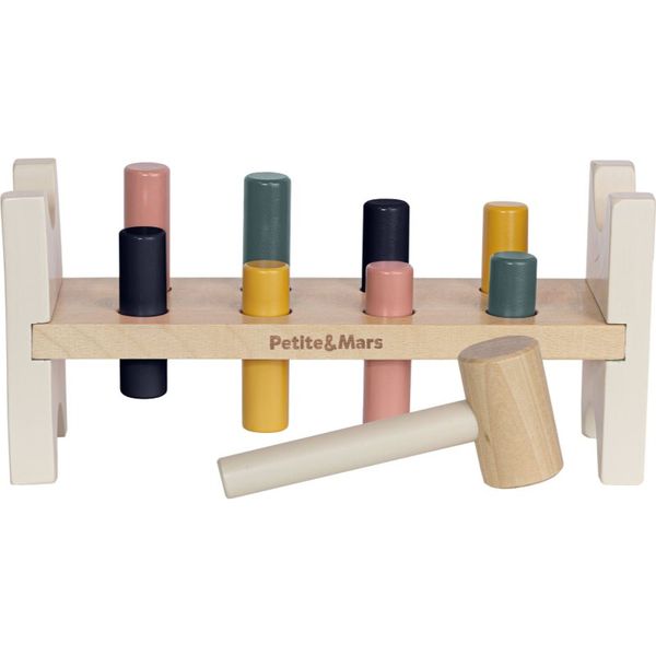 Petite&Mars Petite&Mars Big Bang Wood of Mars igračka s čekićem od drva 12 m+ 1 kom