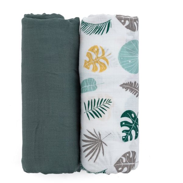Petite&Mars Petite&Mars Misty platnene pelene Misty Green 120 x 120 cm 2 kom