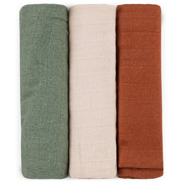 Petite&Mars Petite&Mars Moussy platnene pelene Earth Tones 68 x 68 cm 3 kom