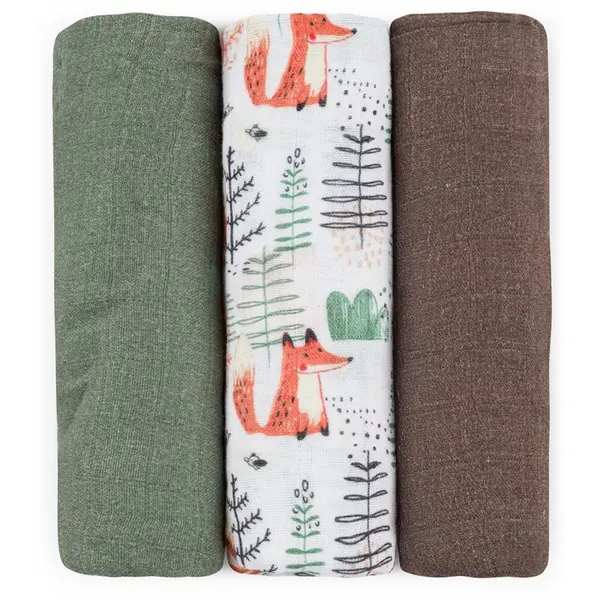 Petite&Mars Petite&Mars Moussy platnene pelene Forest Fox 68 x 68 cm 3 kom
