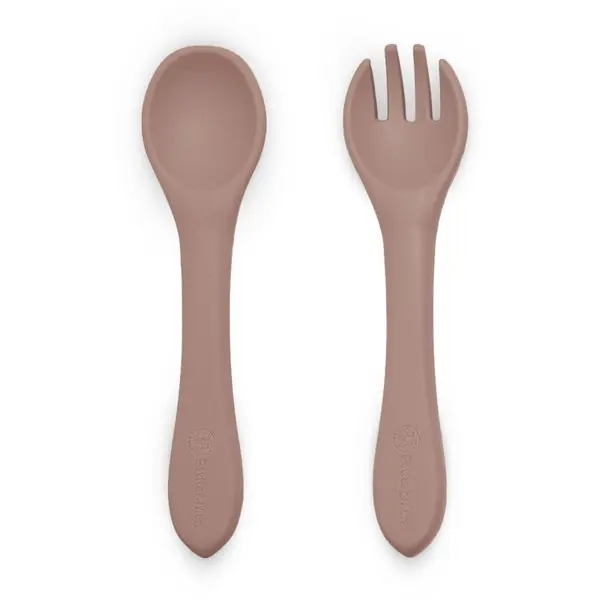 Petite&Mars Petite&Mars Take&Match Silicone Cutlery pribor Velvet Latte 6m+ 2 kom