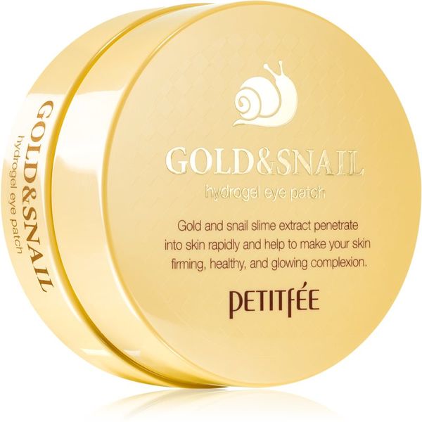 Petitfée Petitfée Gold & Snail hidrogel maska za područje oko očiju s ekstraktom puža 60 kom