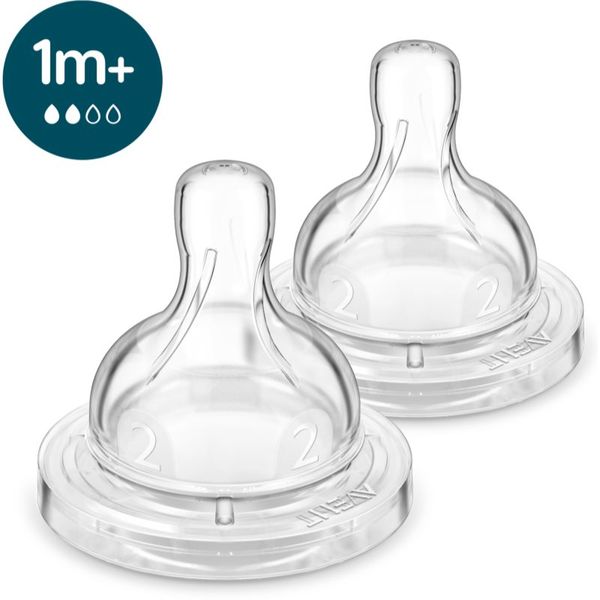 Philips Avent Philips Avent Anti-colic Flow 2 sisač za bočicu protiv kolika 1 m+ Slow Flow 2 kom