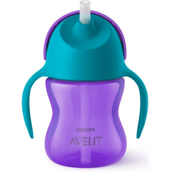 Philips Avent Philips Avent Cup with Straw šalica sa savitljivom slamkom 9m+ Girl 200 ml
