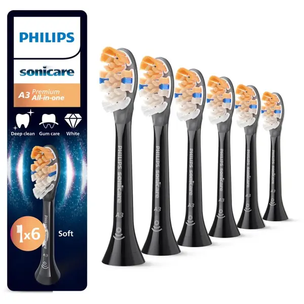 Philips Philips Sonicare Premium All-in-One HX9096/88 zamjenske glave za zubnu četkicu Black 6 kom