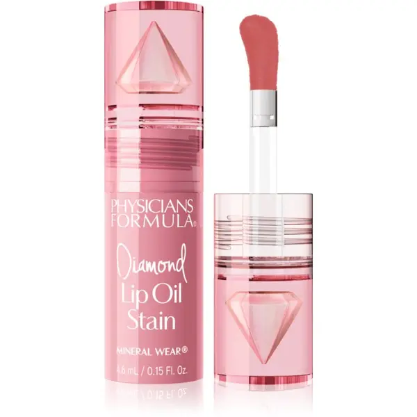 Physicians Formula Physicians Formula Mineral Wear® Diamond Lip Oil Stain tonirajuće ulje za usne nijansa Radiant Rose 4.6 ml