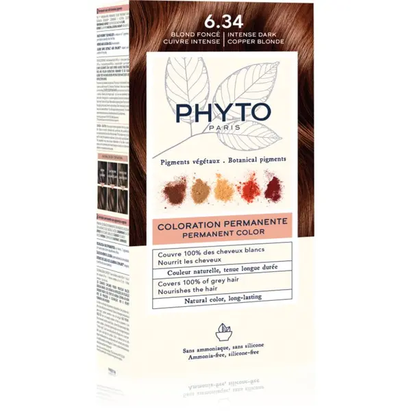 Phyto Phyto Color boja za kosu bez amonijaka nijansa 6.34 Intense Dark Copper Blonde 1 kom