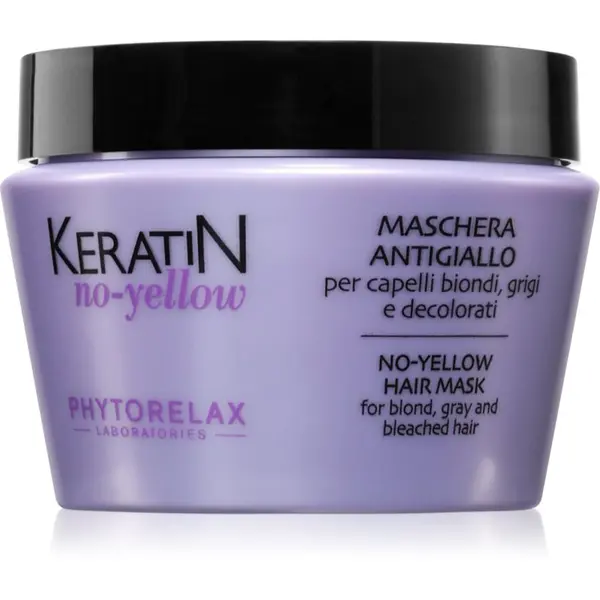 Phytorelax Laboratories Phytorelax Laboratories Keratin No-Yellow maska ​​protiv žutih tonova za plavu i sijedu kosu 250 ml