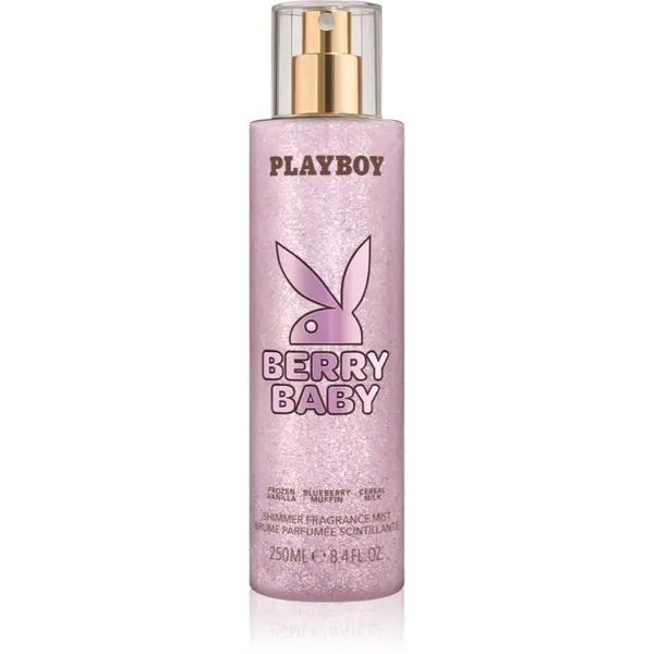 Playboy Playboy Berry Baby sprej za tijelo sa šljokicama za žene 250 ml