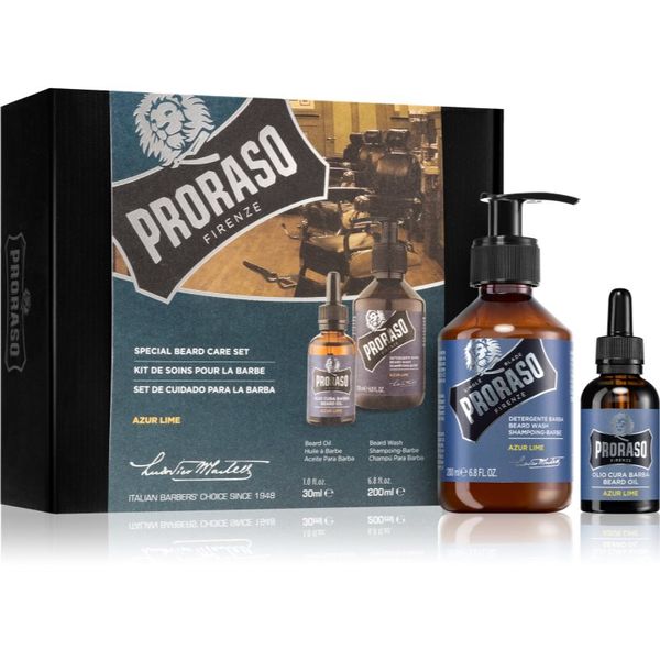 Proraso Proraso Set Beard Original poklon set Azur Lime(za bradu i brkove) za muškarce