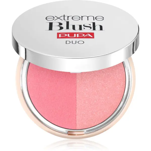 PUPA Milano PUPA Milano Extreme Blush Duo kompaktno rumenilo nijansa 140 - Radiant Flamingo - Glow Creamy 4 g
