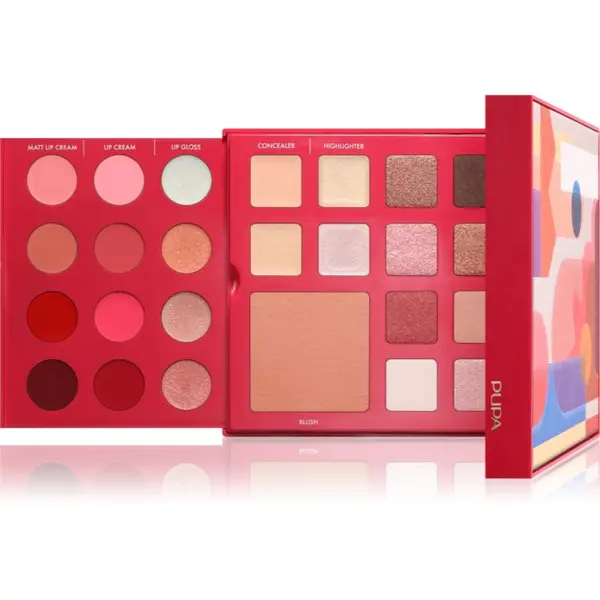 PUPA Milano PUPA Milano Pupart M multifunkcionalna paleta za oči i usne BURGUNDY 18.8 g