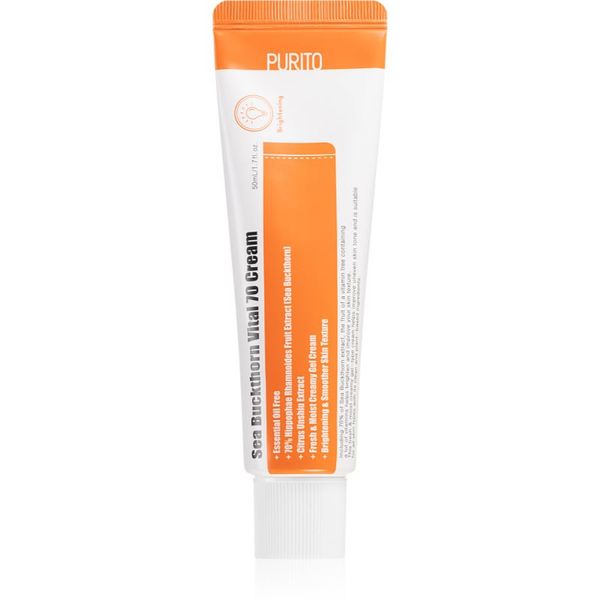 Purito Purito Sea Buckthorn Vital 70 hidratantna i omekšavajuća krema s pasjim trnom 50 ml