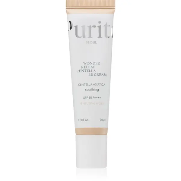 Purito Purito Wonder Releaf Centella BB Cream posvjetljujuća BB krema s umirujućim djelovanjem nijansa 13 Neutral Ivory 30 ml