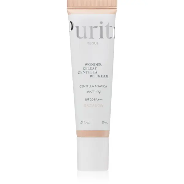Purito Purito Wonder Releaf Centella BB Cream posvjetljujuća BB krema s umirujućim djelovanjem nijansa 15 Rose Ivory 30 ml