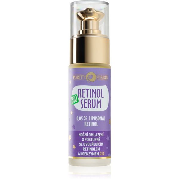 Purity Vision Purity Vision BIO Retinol noćni serum za usporavanje znakova starenja lica 30 ml