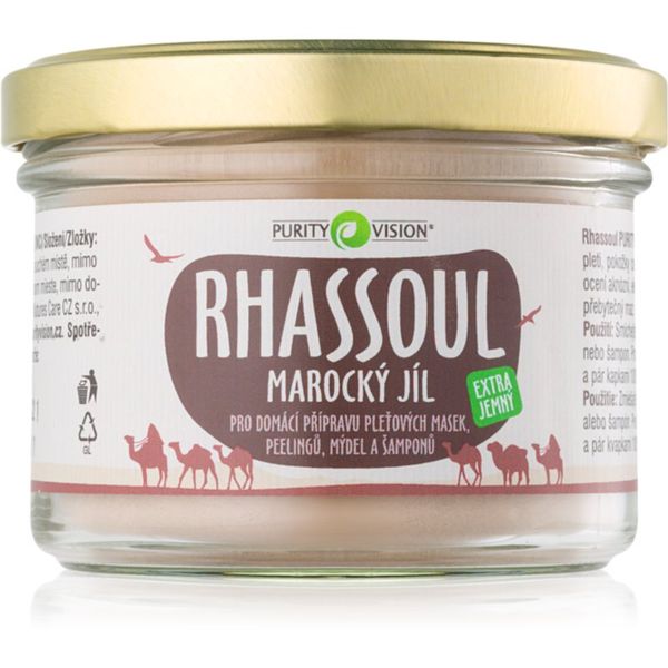 Purity Vision Purity Vision Rhassoul marokanska glina za pripremu maske za lice, pilinga, sapuna i šampona 200 g