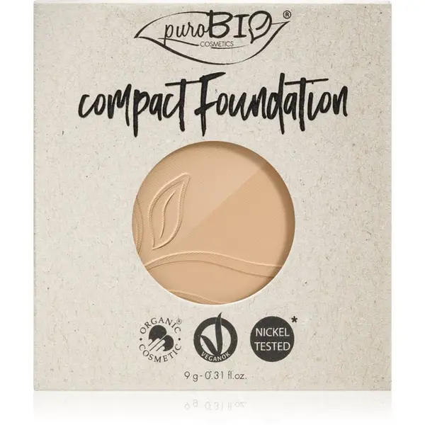 puroBIO Cosmetics puroBIO Cosmetics Compact Foundation kompaktni puder u prahu zamjensko punjenje SPF 10 nijansa 02 9 g