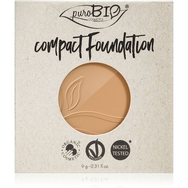 puroBIO Cosmetics puroBIO Cosmetics Compact Foundation kompaktni puder u prahu zamjensko punjenje SPF 10 nijansa 03 9 g