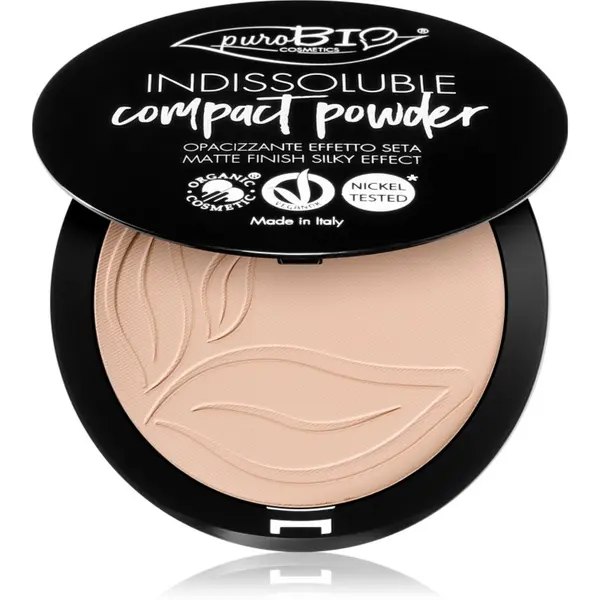puroBIO Cosmetics puroBIO Cosmetics Indissouble kompaktni puder s mat efektom nijansa 01 9 g