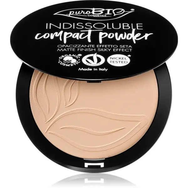 puroBIO Cosmetics puroBIO Cosmetics Indissouble kompaktni puder s mat efektom nijansa 02 9 g