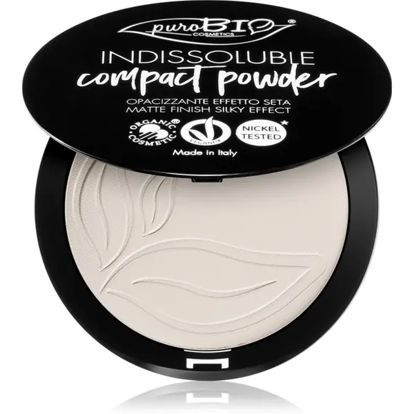 puroBIO Cosmetics puroBIO Cosmetics Indissouble kompaktni puder s mat efektom nijansa T00 9 g