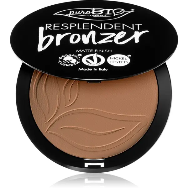 puroBIO Cosmetics puroBIO Cosmetics Resplendent bronzer s mat efektom nijansa 01 Pale brown 9 g