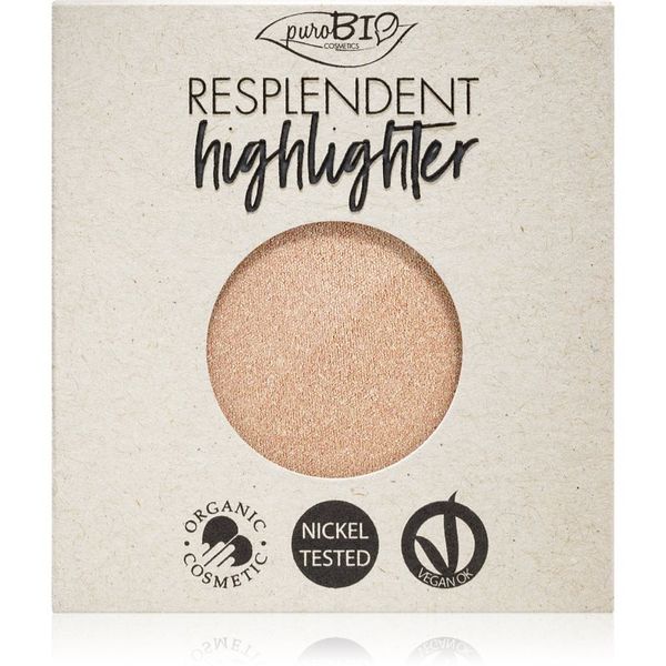 puroBIO Cosmetics puroBIO Cosmetics Resplendent Highlighter kremasti highlighter zamjensko punjenje nijansa 01 Sparkling Wine 9 g