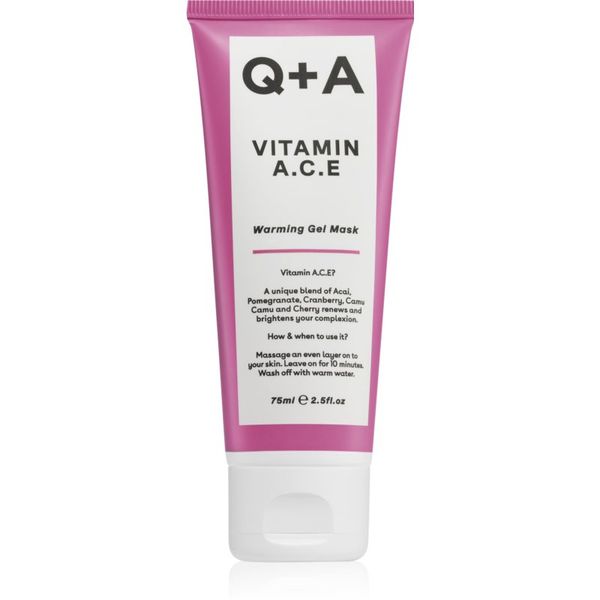 Q+A Q+A Vitamin A. C. E gel maska za obnavljanje lica s vitaminima A, C, E 75 ml