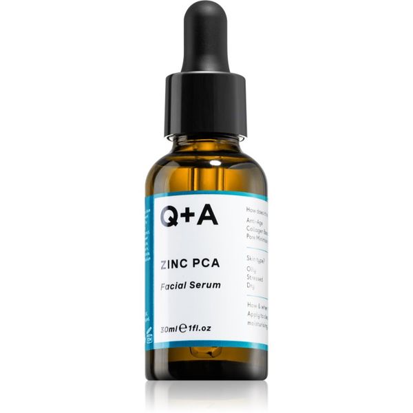 Q+A Q+A Zinc PCA serum za lice za zaglađivanje kože lica i smanjenje pora 30 ml