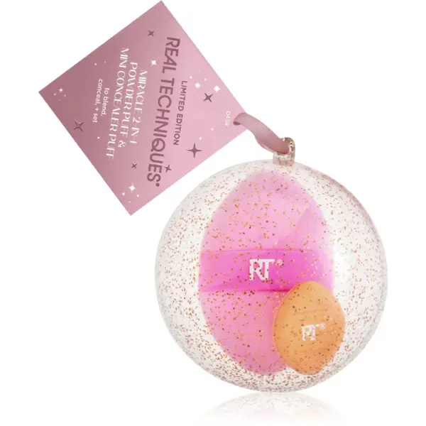 Real Techniques Real Techniques Miracle 2-in-1 Powder Puff Ornament spužvica za puder 2 kom