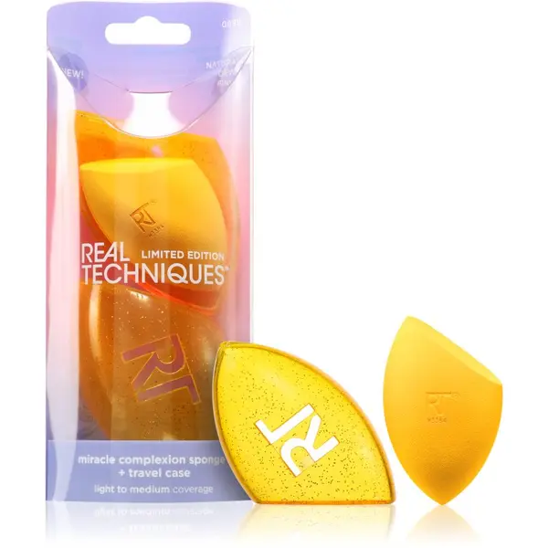 Real Techniques Real Techniques Miracle Complexion Sponge & Case spužvica za puder 2 kom