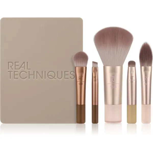 Real Techniques Real Techniques New Nudes On The Glow Mini Brush Kit set kistova za putovanje 6 kom