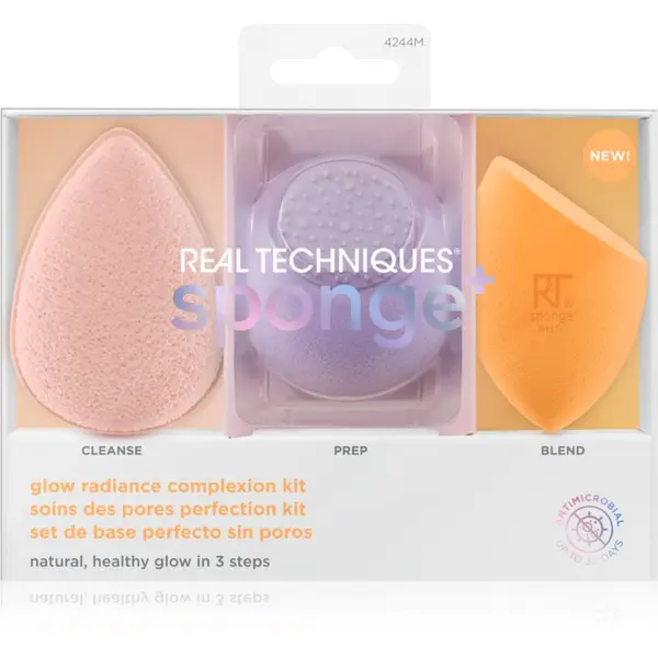 Real Techniques Real Techniques Sponge+ Glow Radiance set aplikatora za savršen izgled