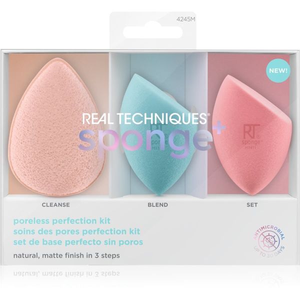 Real Techniques Real Techniques Sponge+ Poreless Perfection poklon set (za nesavršenosti na licu)
