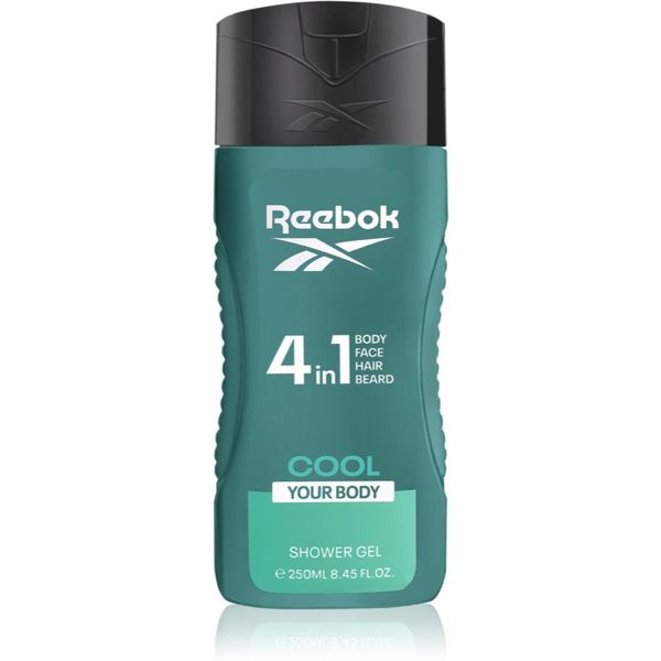 Reebok Reebok Cool Your Body osvježavajući gel za tuširanje 4 u 1 za muškarce 250 ml