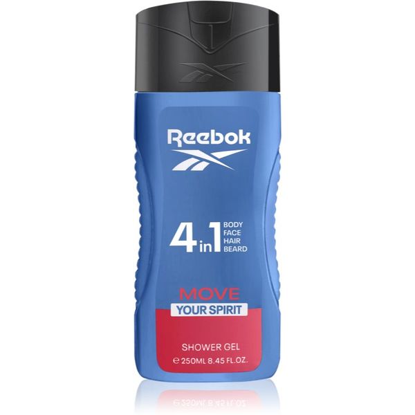 Reebok Reebok Move Your Spirit svježi gel za tuširanje 4 u 1 za muškarce 250 ml