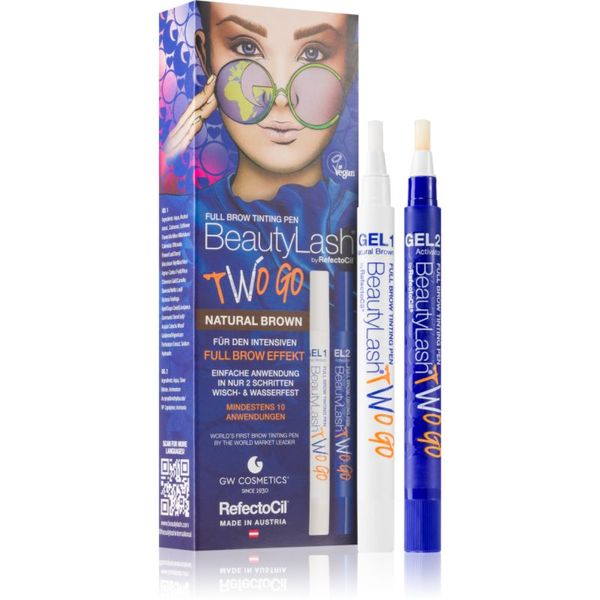 RefectoCil RefectoCil BeautyLash Two Go boja za obrve nijansa Natural Brown 2x15 ml