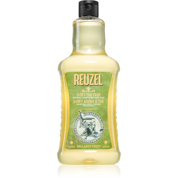Reuzel Reuzel Tea Tree 3 u1 šampon, regenerator i gel za tuširanje za muškarce 1000 ml