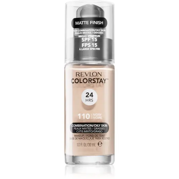 Revlon Cosmetics Revlon Cosmetics ColorStay™ SPF 15 dugotrajni matirajući puder za mješovitu i masnu kožu nijansa 110 Ivory 30 ml